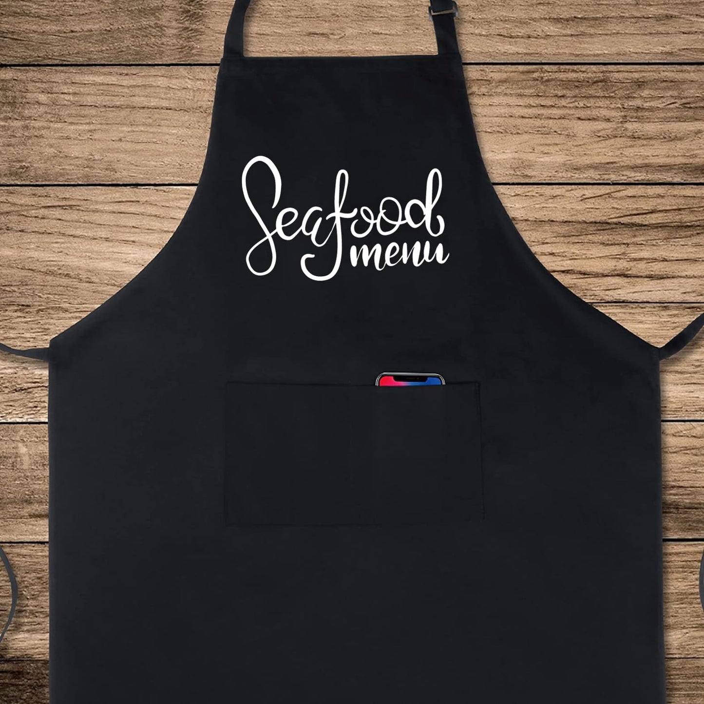 Seafood Menu Funny Aprons for men Printed Apron Gift for Her Chef Apron Kitchen Apron BBQ Apron Gift Baking Apron Father Day Gift