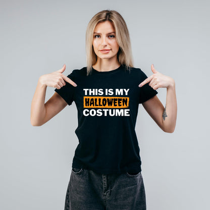 Be Buz This is My Halloween Costume Halloween Party Fun Adults Logo Printed Unisex Men Women Summer Winter Cotton Crew Neck Casual T-Shirt - Top Tee