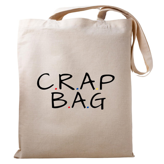 Crap Bag Cotton Funny Tote Bag Aesthetic Cute For Women School Grocery Reusable Casual tote for Work Shopping Travel