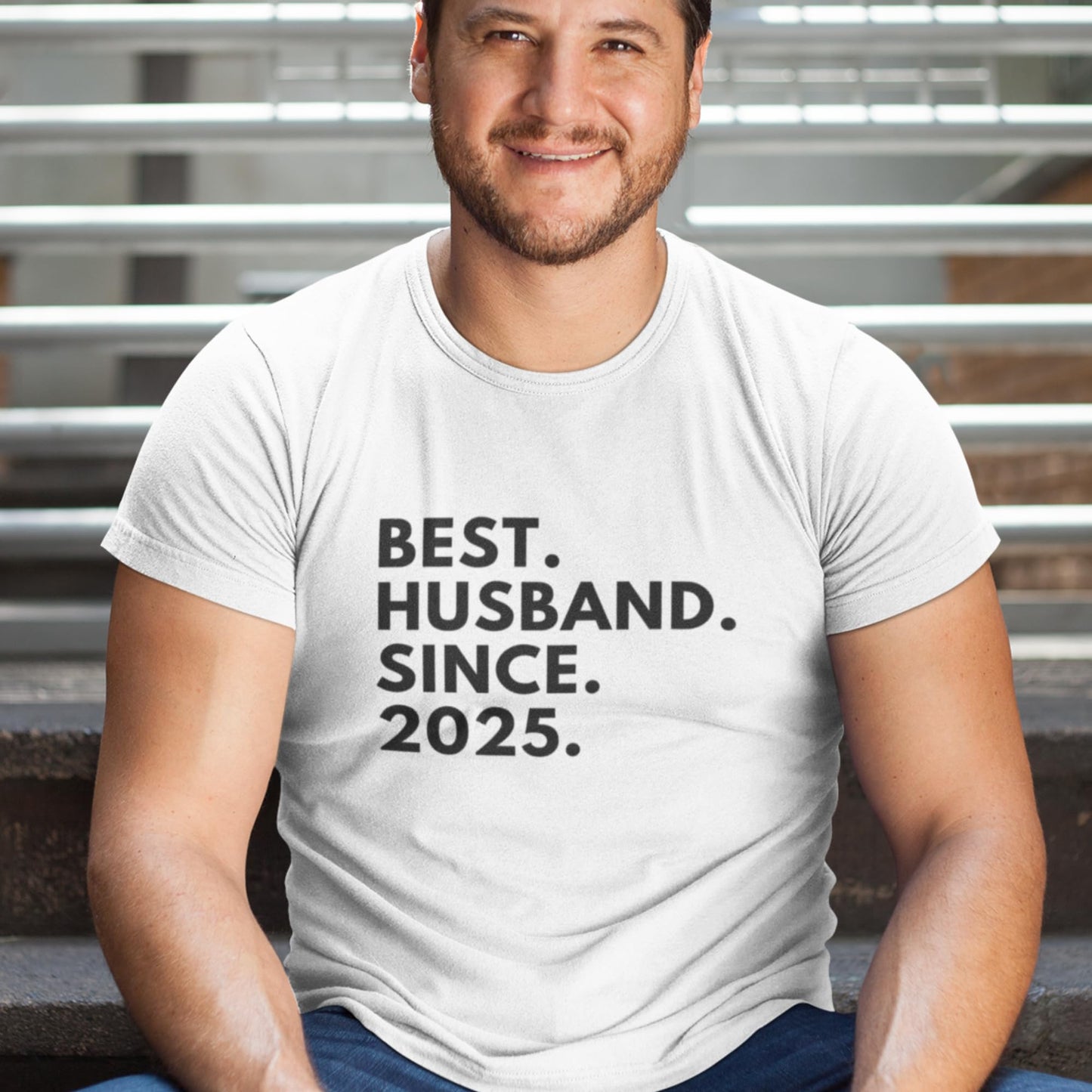 Be Buz Best Husband T-Shirt Personalized Anniversary Shirt for Husband Custom Year Gift Tee for Him Birthday, Wedding, or Valentine’s Day Present