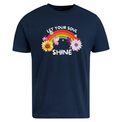 Be Buz Let Your Soul Shine T-Shirt Retro Self Love Shirt for Women Motivational Positive Vibes Tee Inspirational Gift for Her - Top Tee