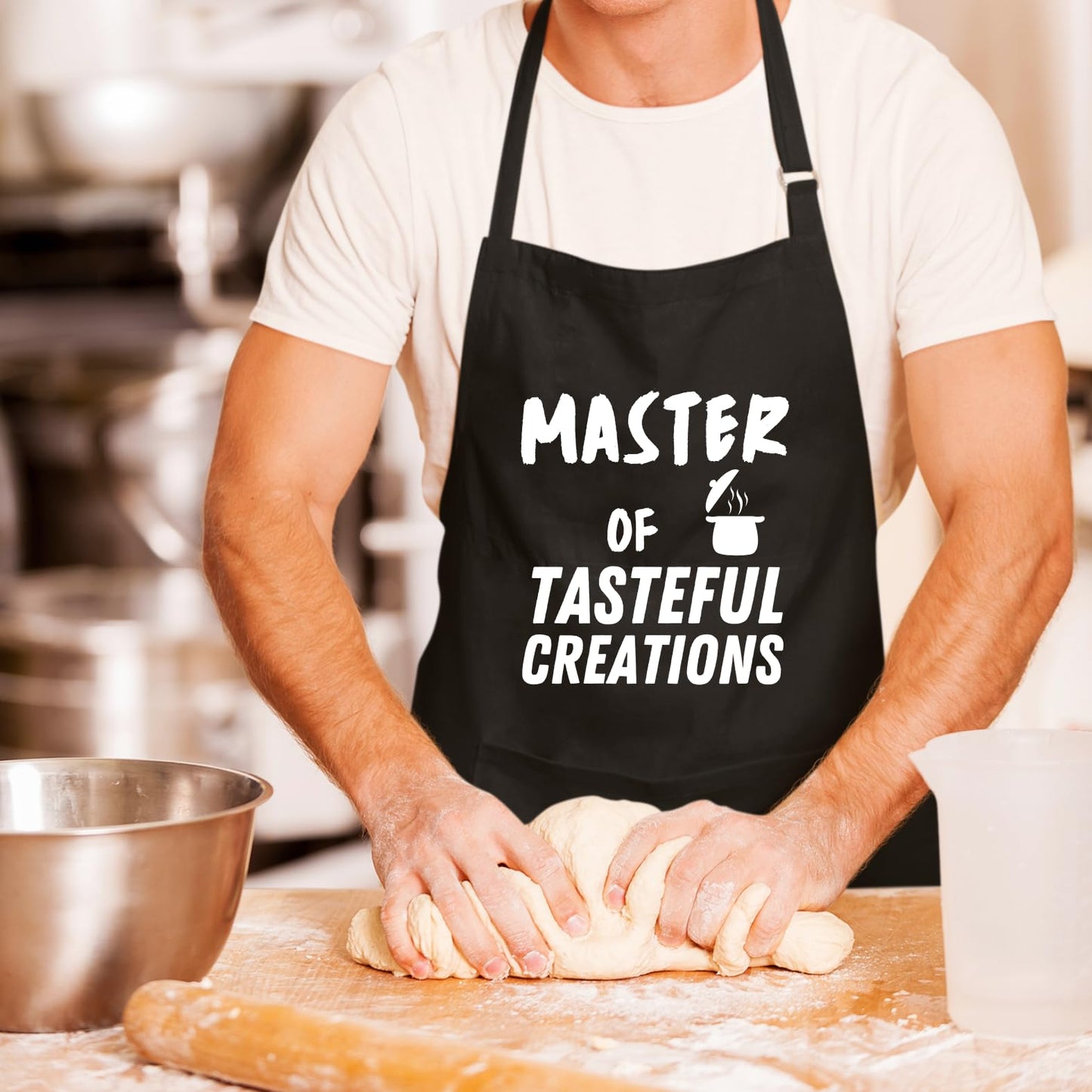 Master of Tasteful Creations Funny Aprons for men Printed Apron Gift for Her Chef Apron Kitchen Apron BBQ Apron Gift Baking Apron Father Day Gift