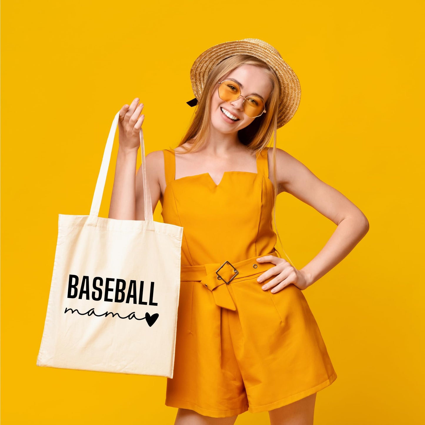 Be Buz Baseball Mama Tote Bag Reusable Cotton Bag for Game Day, Travel, or Everyday Use Sports Mom Gift Softball or Baseball Fan Tote for Moms