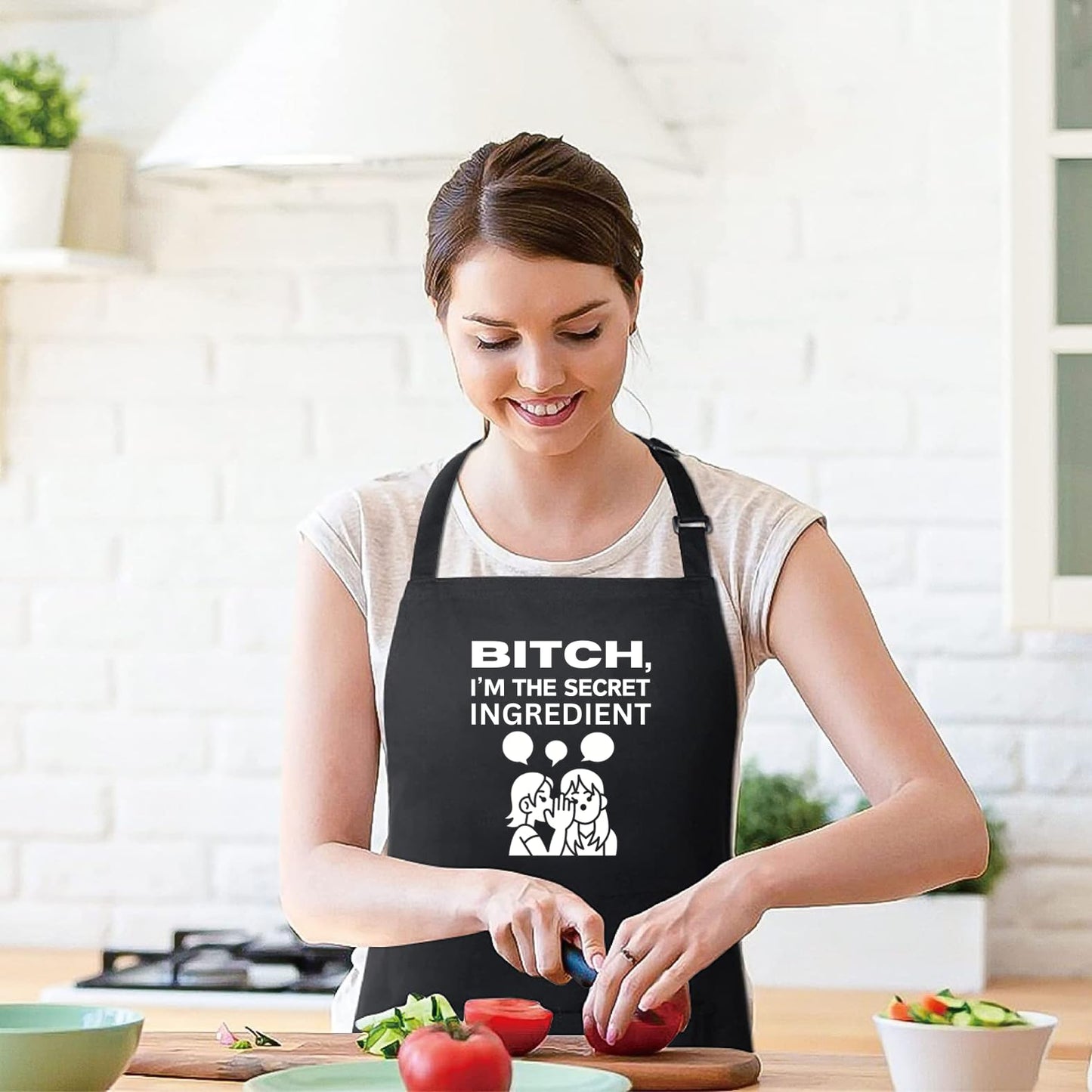 I'M The Secret Ingredient Funny Aprons for men Printed Apron Gift for Her Chef Apron Kitchen Apron BBQ Apron Gift Baking Apron Father Day Gift