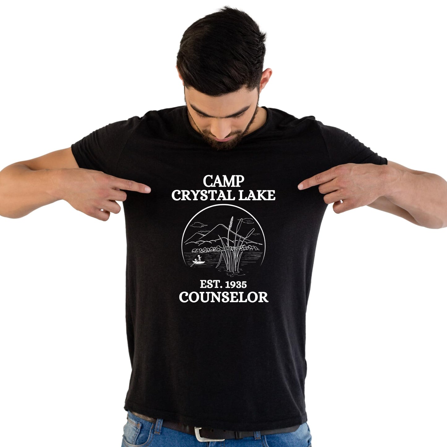Camp Crystal Lake Funny Printed Black Adults Unisex Men Women Summer Winter Cotton Crew Neck Casual T-Shirt - Top Tee