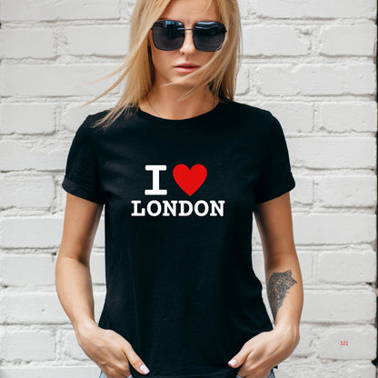Be Buz I Love London T-Shirt, Unisex Cotton Graphic Tee, Classic Heart Design, British City Pride, Trendy UK Souvenir Shirt for Men and Women Travel Gift