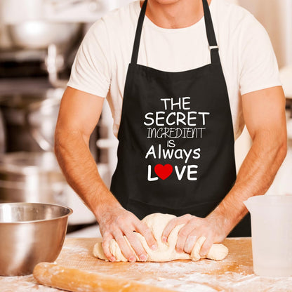 The Secret Ingredient is Always Love Funny Aprons for men Printed Apron Gift for Her Chef Apron Kitchen Apron BBQ Apron Gift Baking Apron Father Day Gift