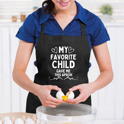 My Favorite Child Gave Me This Apron Funny Aprons for men Printed Apron Gift for Her Chef Apron Kitchen Apron BBQ Apron Gift Baking Apron Father Day Gift