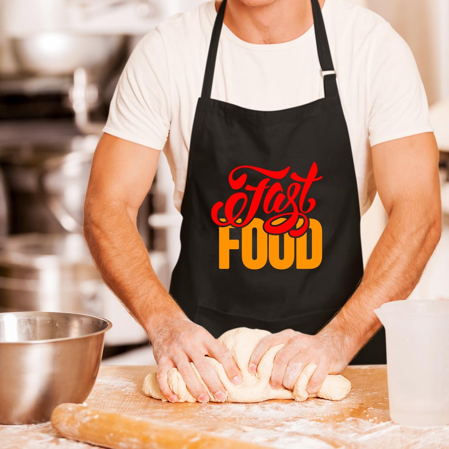 Fast Food Funny Aprons for men Printed Apron Gift for Her Chef Apron Kitchen Apron BBQ Apron Gift Baking Apron Father Day Gift