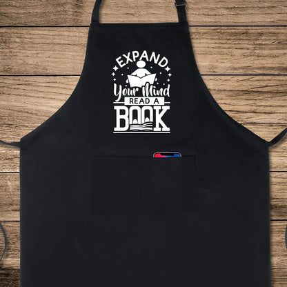 Expand Your Mind Read A Book Funny Aprons for men Printed Apron Gift for Her Chef Apron Kitchen Apron BBQ Apron Gift Baking Apron Father Day Gift