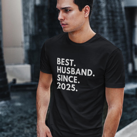 Be Buz Best Husband T-Shirt Personalized Anniversary Shirt for Husband Custom Year Gift Tee for Him Birthday, Wedding, or Valentine’s Day Present