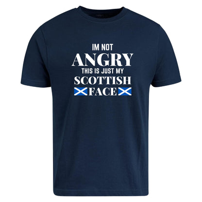 Be Buz I'm Not Angry This is Just My Scottish Face t Shirt Scottish Flag Graphic Tee Gift for him her - Top Tee