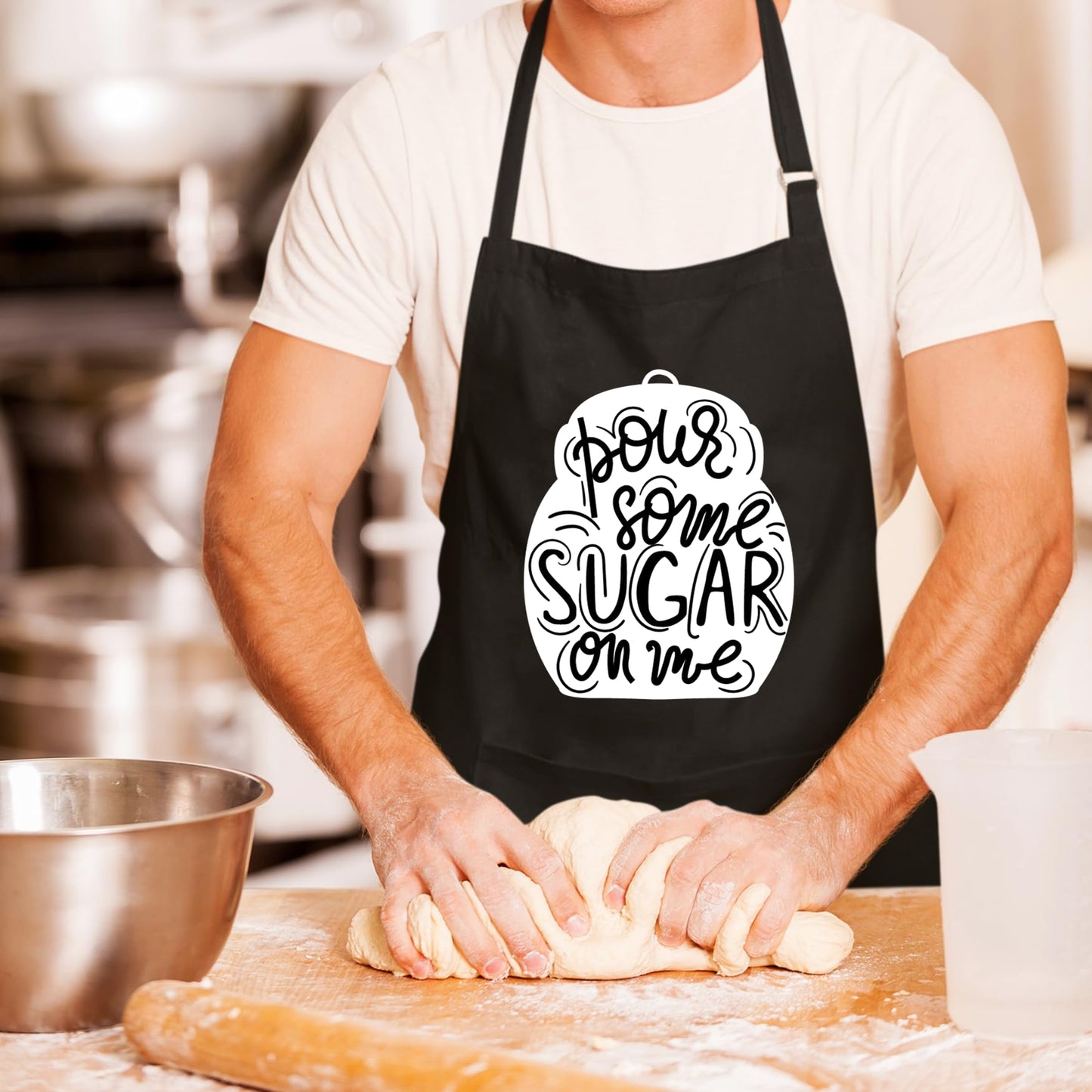 Pour Some Sugar On Me Funny Aprons for men Printed Apron Gift for Her Chef Apron Kitchen Apron BBQ Apron Gift Baking Apron Father Day Gift