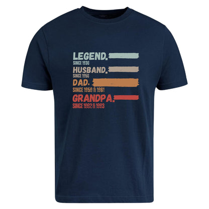 Be Buz Personalized Legend Husband Dad Grandpa T-Shirt Custom Name Men's Cotton Tee for Dad, Husband, Grandpa - Top Tee