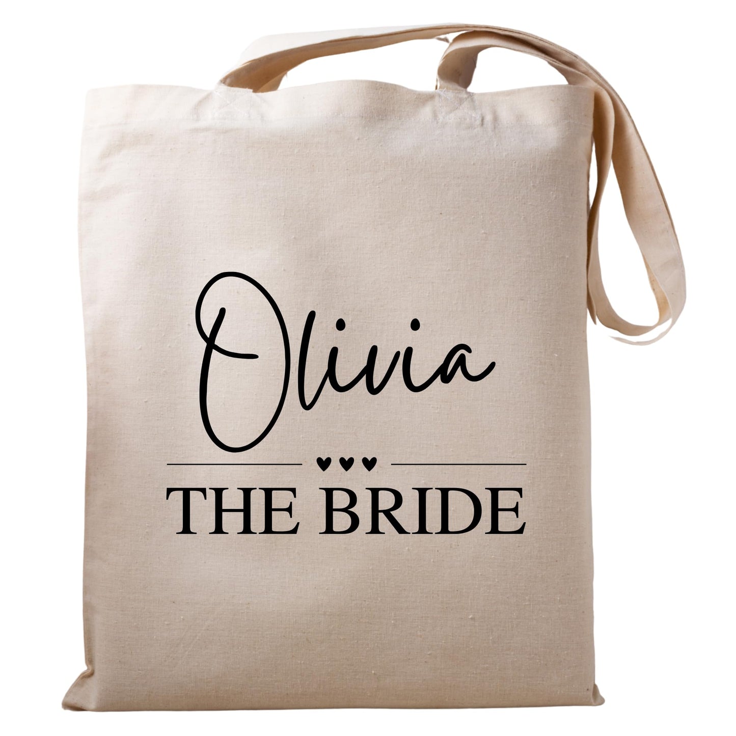 BeBuz Custom Bride Name Tote Bag Personalized Bridal Tote, Custom Bride’s Name, Wedding Day Accessory, Bride Gift Bag, Bride to Be, Reusable Casual Bag for Work Shopping Travel