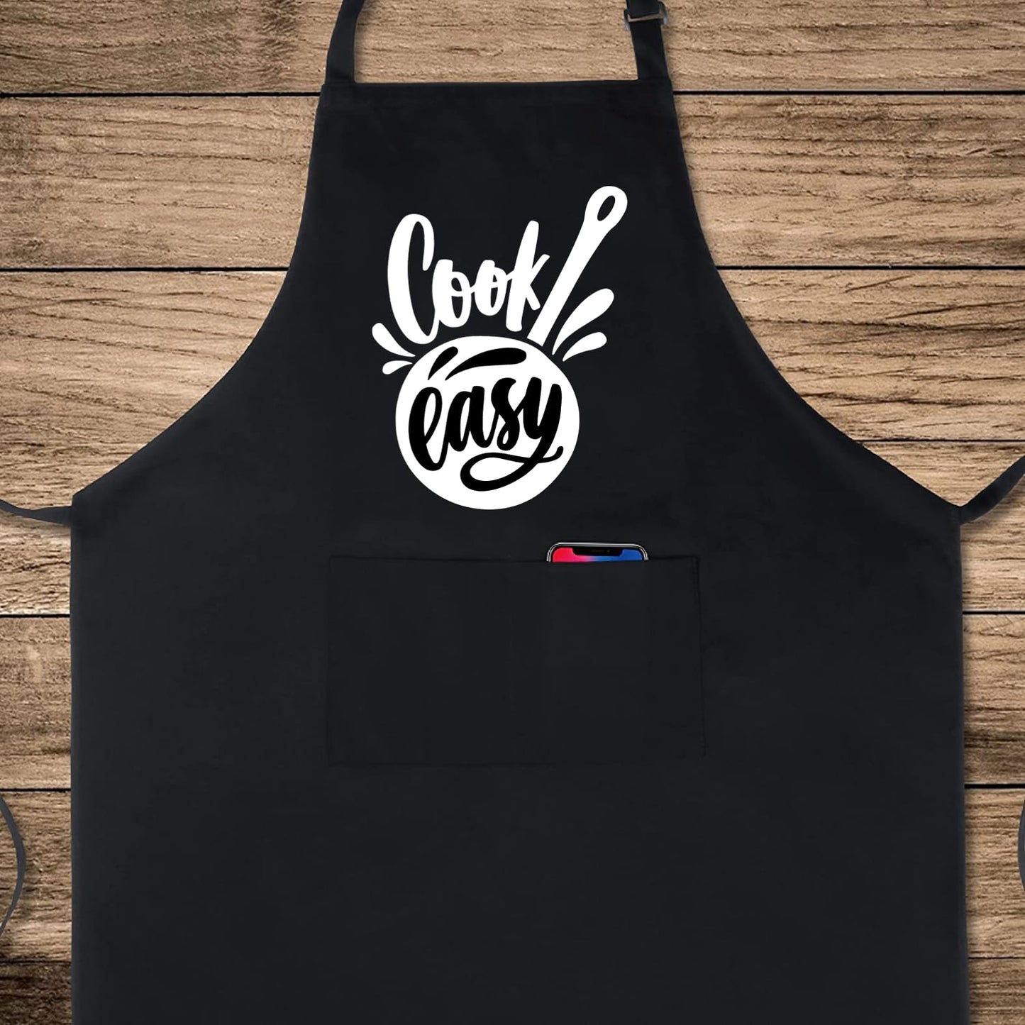 Cook Easy Funny Aprons for men Printed Apron Gift for Her Chef Apron Kitchen Apron BBQ Apron Gift Baking Apron Father Day Gift