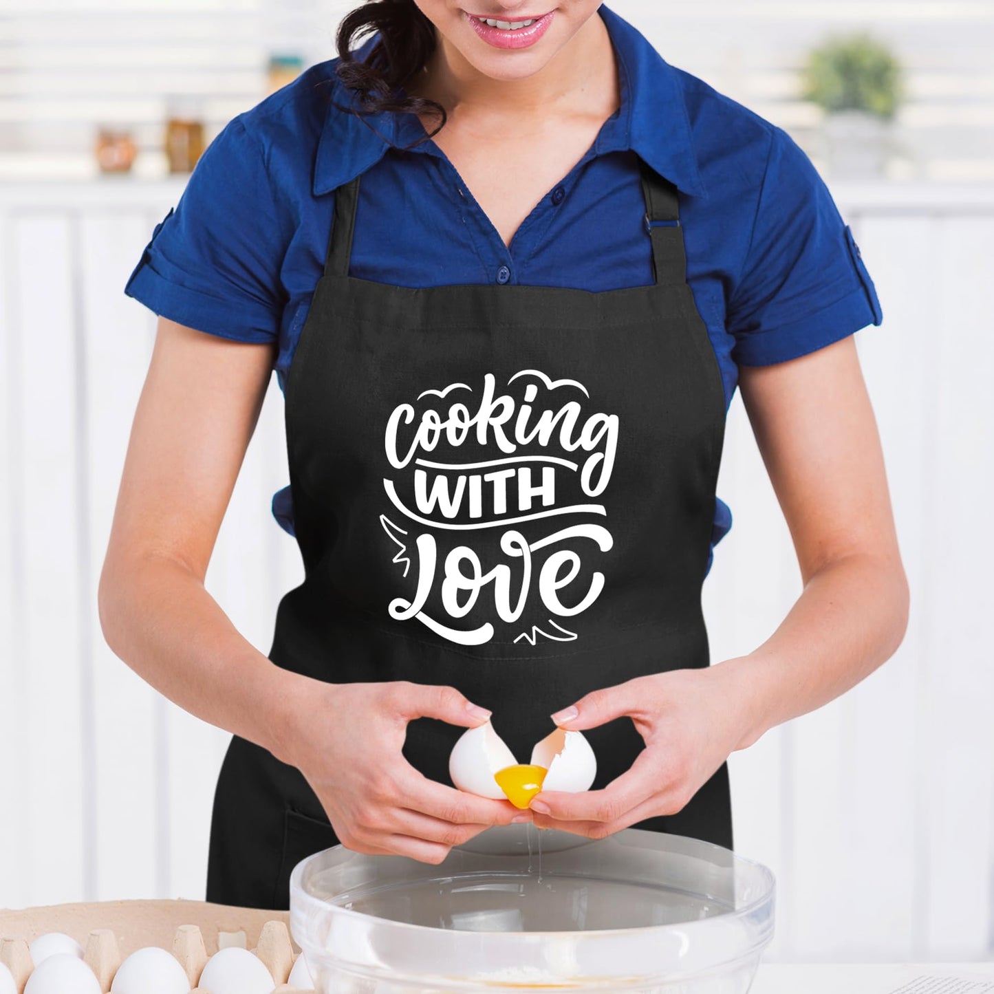 Cooking With Love Funny Aprons for men Printed Apron Gift for Her Chef Apron Kitchen Apron BBQ Apron Gift Baking Apron Father Day Gift