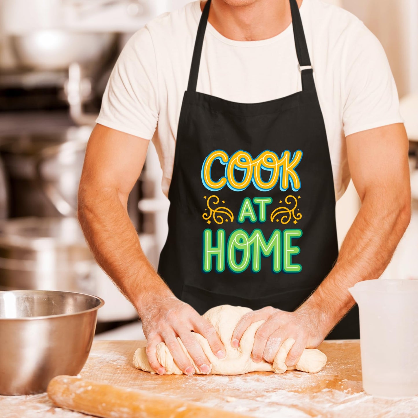 Cook At Home Funny Aprons for men Printed Apron Gift for Her Chef Apron Kitchen Apron BBQ Apron Gift Baking Apron Father Day Gift