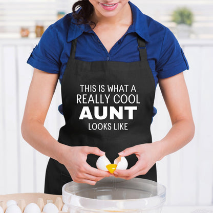 This is what a really cool Aunt looks like Funny Aprons for men Printed Apron Gift for Her Chef Apron Kitchen Apron BBQ Apron Gift Baking Apron Father Day Gift