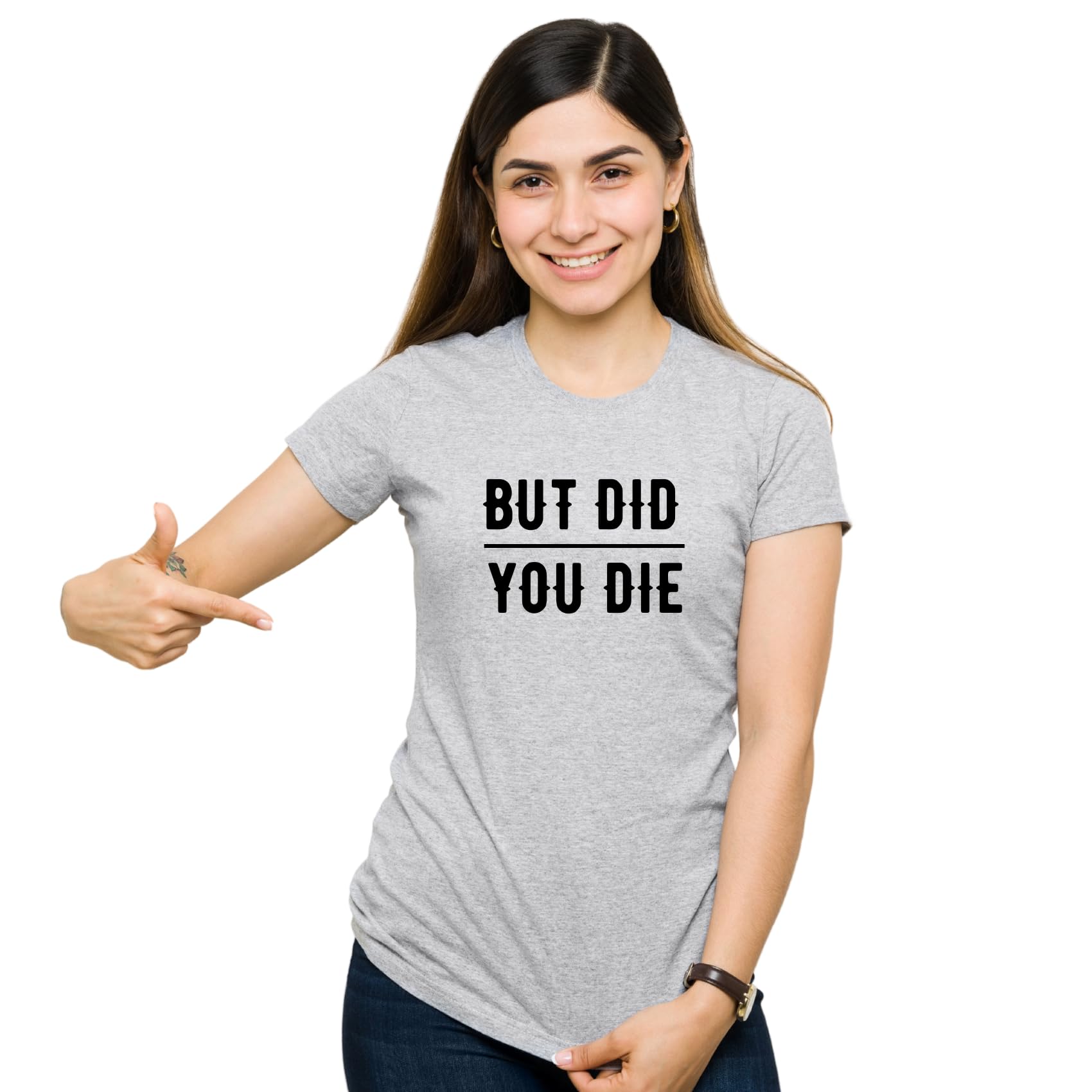 Be Buz Unisex Funny Sarcastic T-Shirt But Did You Die Bold Humor Graphic Tee Cotton Crew Neck Short Sleeve Casual Fit - Top Tee