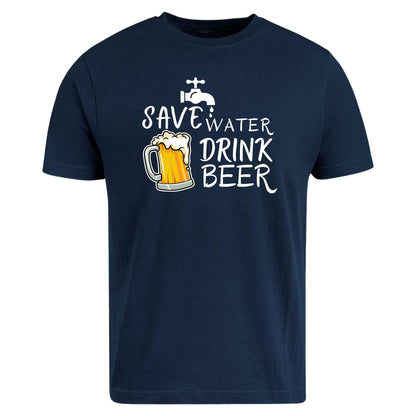 Be Buz Save Water Drink Beer T-Shirt Beer Lover Tee Drinking Humor Shirt for Men Beer Fans Gift for Him Alcohol Tee