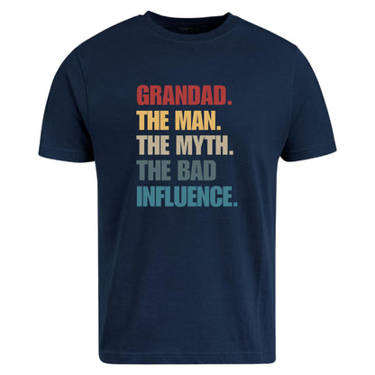 Be Buz Grandad The Man Myth Bad Influence T-Shirt, Funny Grandad Birthday Gift Father's Day T Shirt
