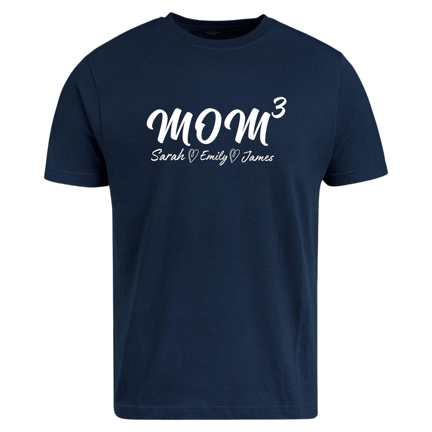 Be Buz Custom Mom T-Shirt with Kids’ Names Personalized Family Name Tee Custom Shirt for Mom Gift from Children Mama Life T-Shirt