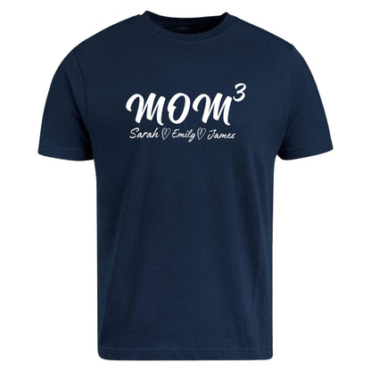 Be Buz Custom Mom T-Shirt with Kids’ Names Personalized Family Name Tee Custom Shirt for Mom Gift from Children Mama Life T-Shirt