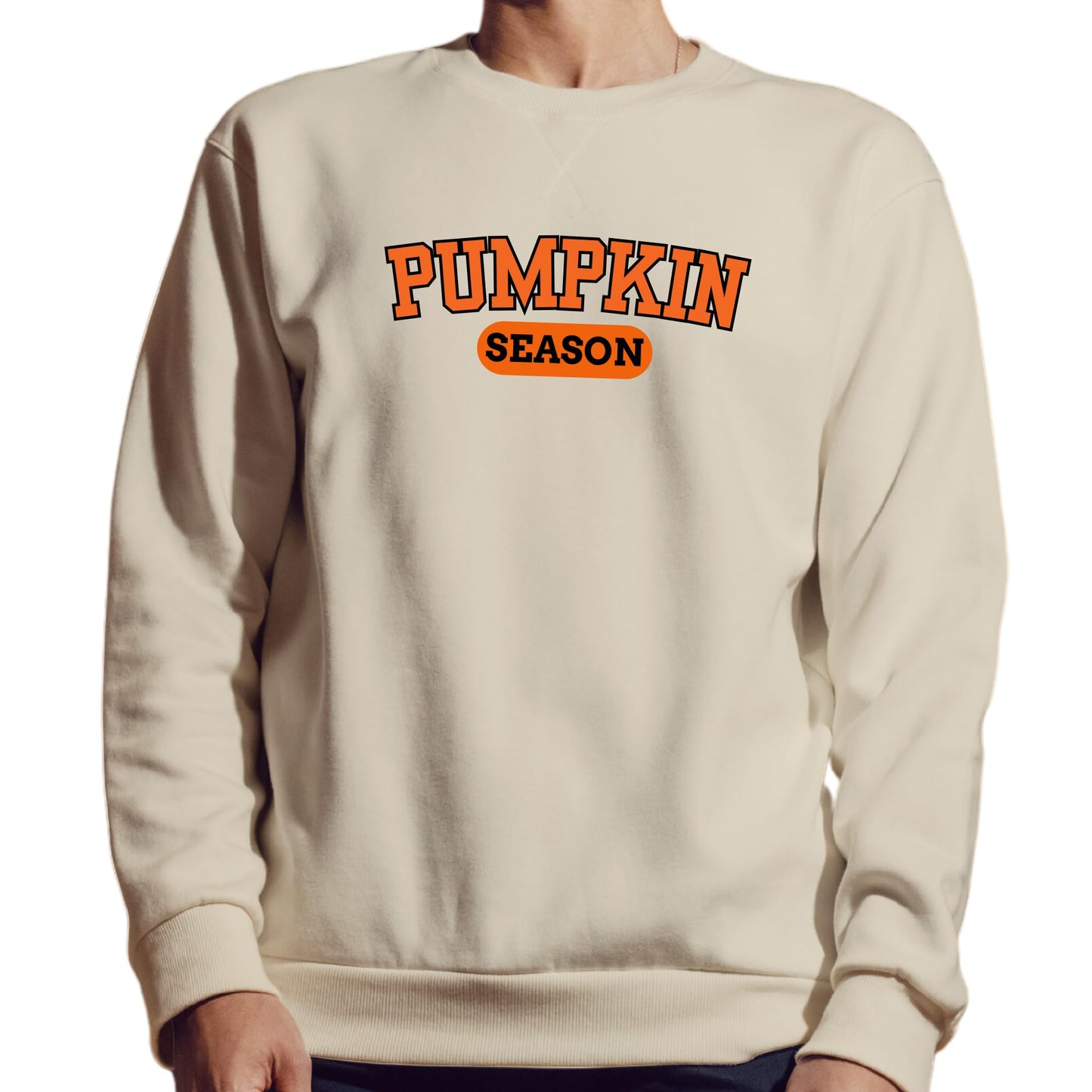 Be Buz Pumpkin Season Sweatshirt Crewneck Women and Men Autumn Halloween Pullover Unisex Sweater for Pumpkin Lovers