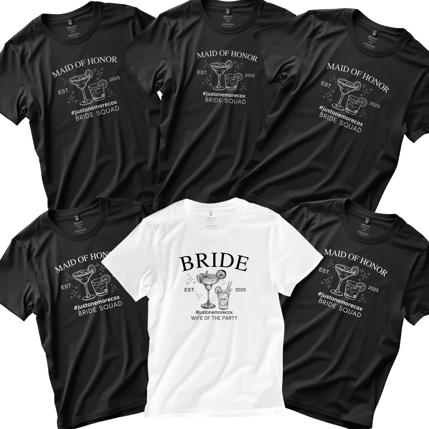 Be Buz Bachelorette Party T-Shirts, Personalized Bridal Party Matching Tees Maid of Honor Bridesmaids Shirts - Top Tee
