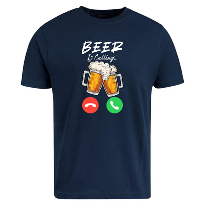Be Buz Beer is Calling and I Must Go T-Shirt Funny Beer Lover Shirt for Men Drinking Humor Tee Gift for Him