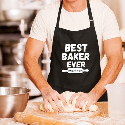 Best Baker Ever Baking with Love Funny Aprons for men Printed Apron Gift for Her Chef Apron Kitchen Apron BBQ Apron Gift Baking Apron Father Day Gift