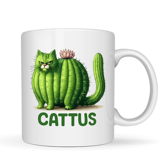 Cattus Funny Cat Mug - 11oz Ceramic Coffee Cup