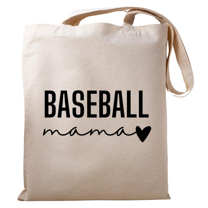 Be Buz Baseball Mama Tote Bag Reusable Cotton Bag for Game Day, Travel, or Everyday Use Sports Mom Gift Softball or Baseball Fan Tote for Moms