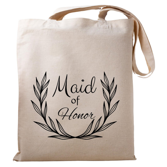 Bridal Shower Gifts for Bride The Bride Maid Of Honour tote bag Hen Party Cotton Tote Reusable Casual Bag for Work Shopping Travel