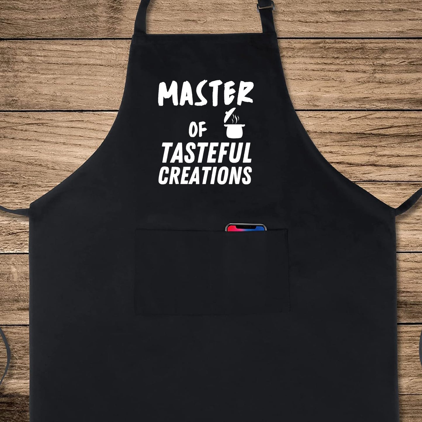 Master of Tasteful Creations Funny Aprons for men Printed Apron Gift for Her Chef Apron Kitchen Apron BBQ Apron Gift Baking Apron Father Day Gift