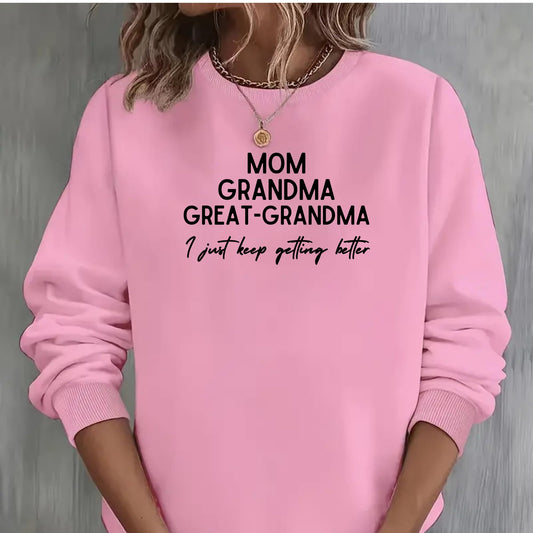 Be Buz Mom Grandma Great-Grandma Sweatshirt Baby Reveal to Family Pregnancy Announcement Gift Great Grandma Mother’s Day Sweatshirt