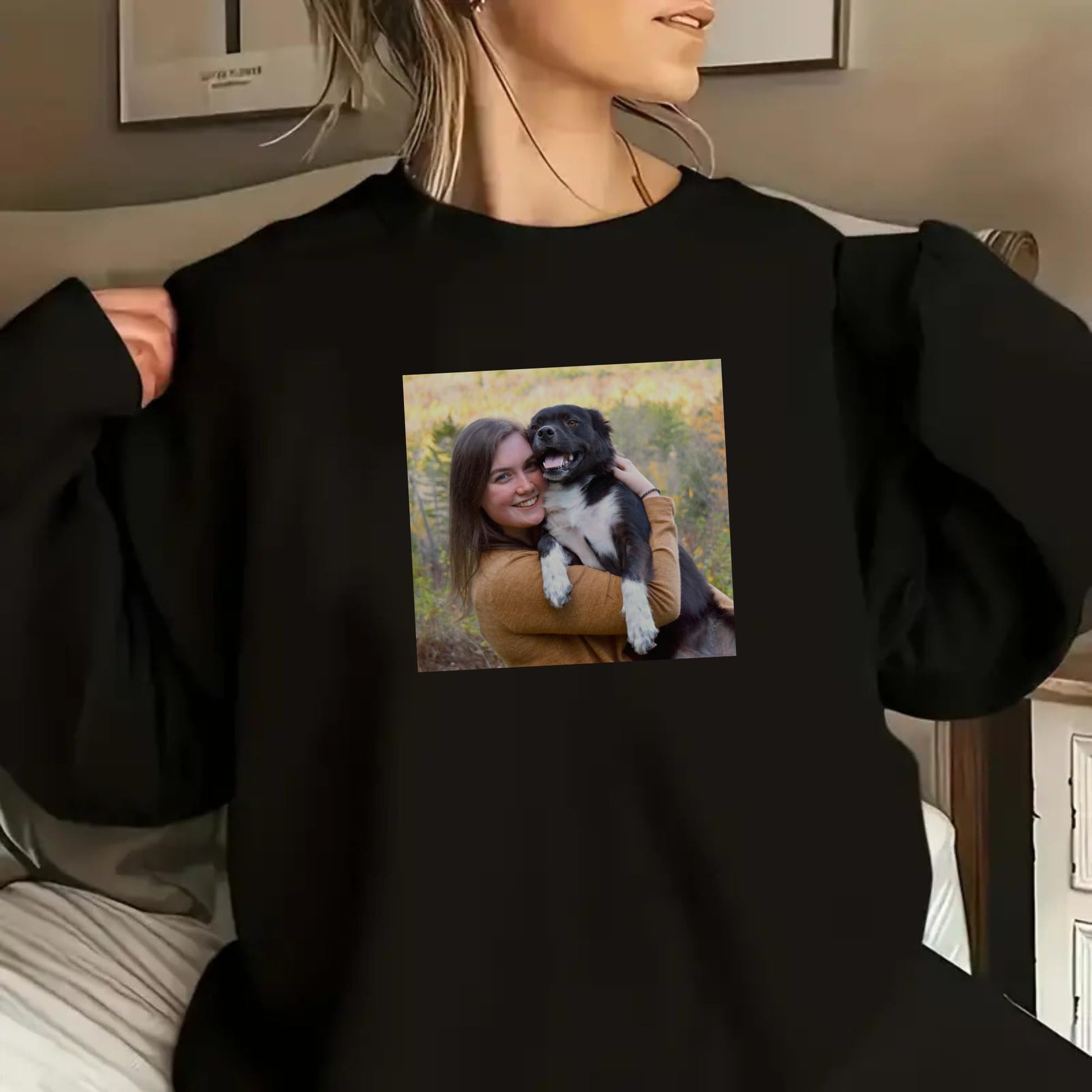 Be Buz Custom Sweatshirt with Your Text, Image, or Logo Personalized Unisex Crewneck Custom Gift for him her Pullover for Business Events, Matching Outfits - Top Tee