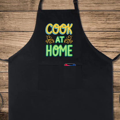 Cook At Home Funny Aprons for men Printed Apron Gift for Her Chef Apron Kitchen Apron BBQ Apron Gift Baking Apron Father Day Gift