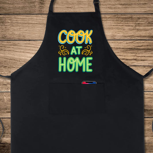 Cook At Home Funny Aprons for men Printed Apron Gift for Her Chef Apron Kitchen Apron BBQ Apron Gift Baking Apron Father Day Gift