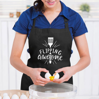 Flipping Awesome Funny Aprons for men Printed Apron Gift for Her Chef Apron Kitchen Apron BBQ Apron Gift Baking Apron Father Day Gift