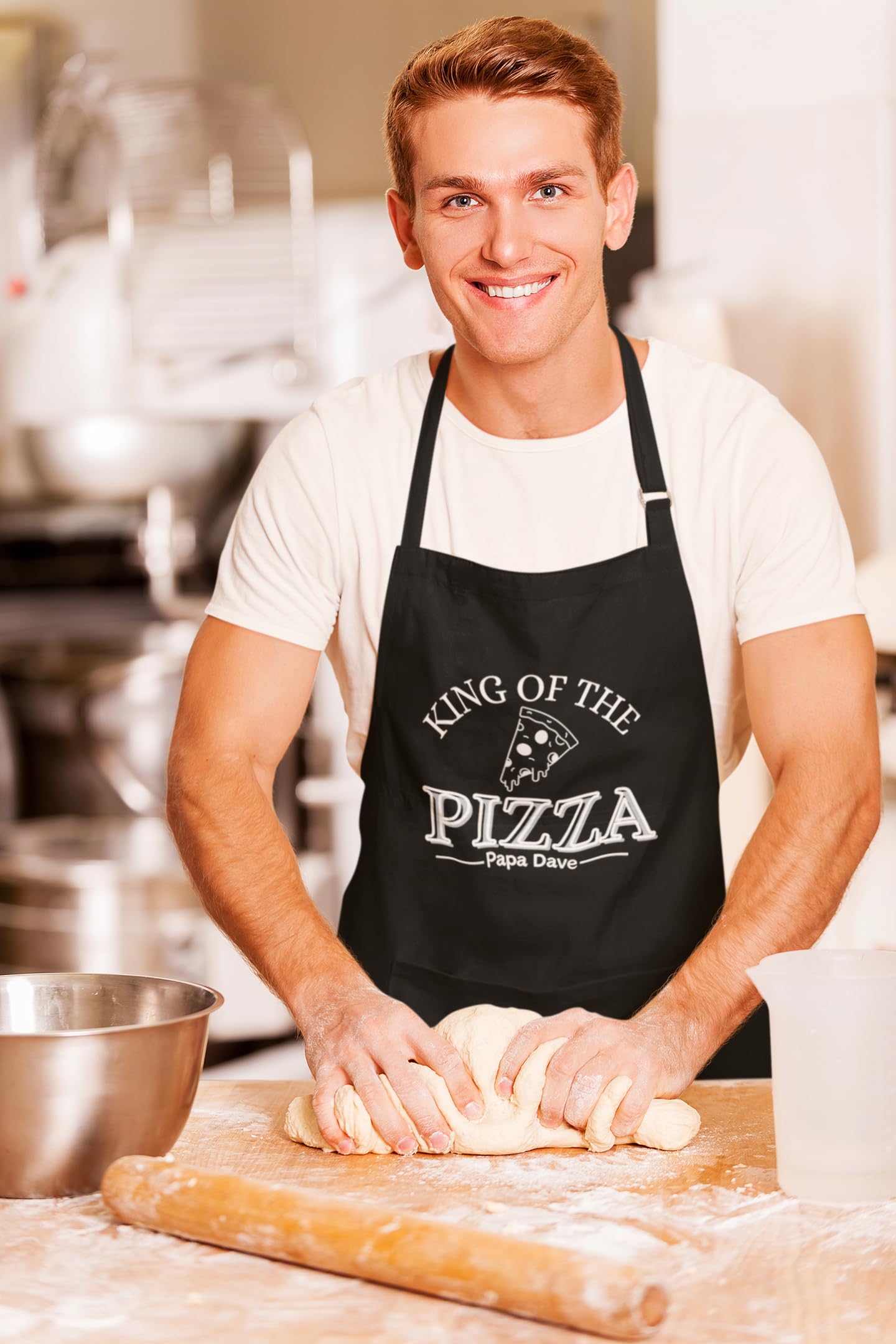 Personalized Pizza Apron with Name Custom Name Apron for Pizza Lovers Home Cooks and Baking Enthusiasts Adjustable and Durable Kitchen Apron Cooking, gift for him her