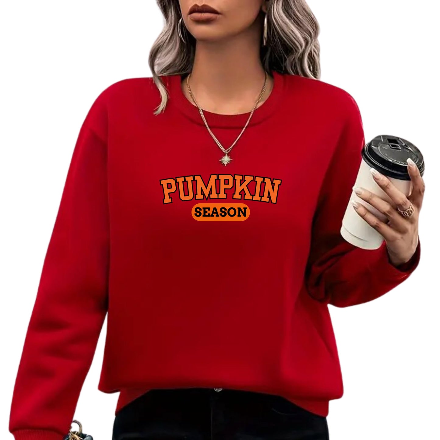 Be Buz Pumpkin Season Sweatshirt Crewneck Women and Men Autumn Halloween Pullover Unisex Sweater for Pumpkin Lovers
