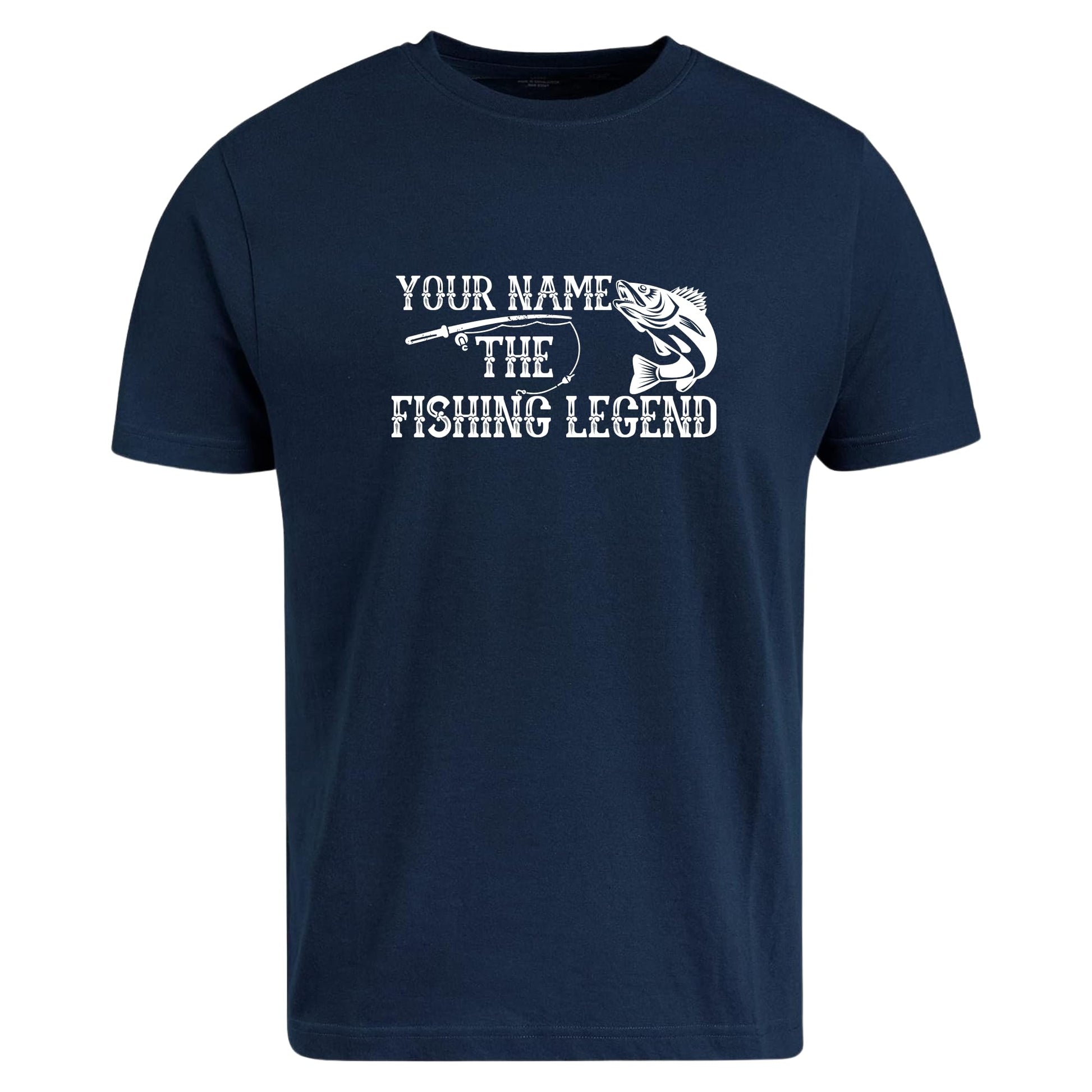 Be Buz Personalized Fishing Legend T-Shirt, Custom Name Fishing t Shirt Gift for Dad Husband Fisherman - Top Tee
