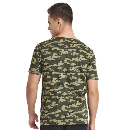 Be Buz Personalized Camouflage T-Shirt Unisex Short Sleeve Military Print Cotton Custom Text Camo T-Shirt