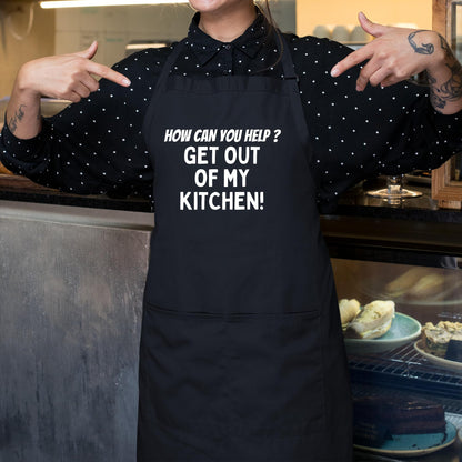How Can You Help? Get Out of My Kitchen Funny Aprons for Women Printed Apron Gift for Her Chef Apron Kitchen Apron BBQ Apron Gift Baking Apron Mother Day Gift