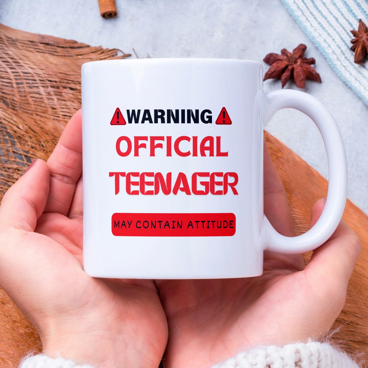 Warning Official Teenager Mug Funny Teen Attitude Gift Mug Birthday Gift for Teens, Boys or Girls Sarcastic Coffee Cup for Teenagers