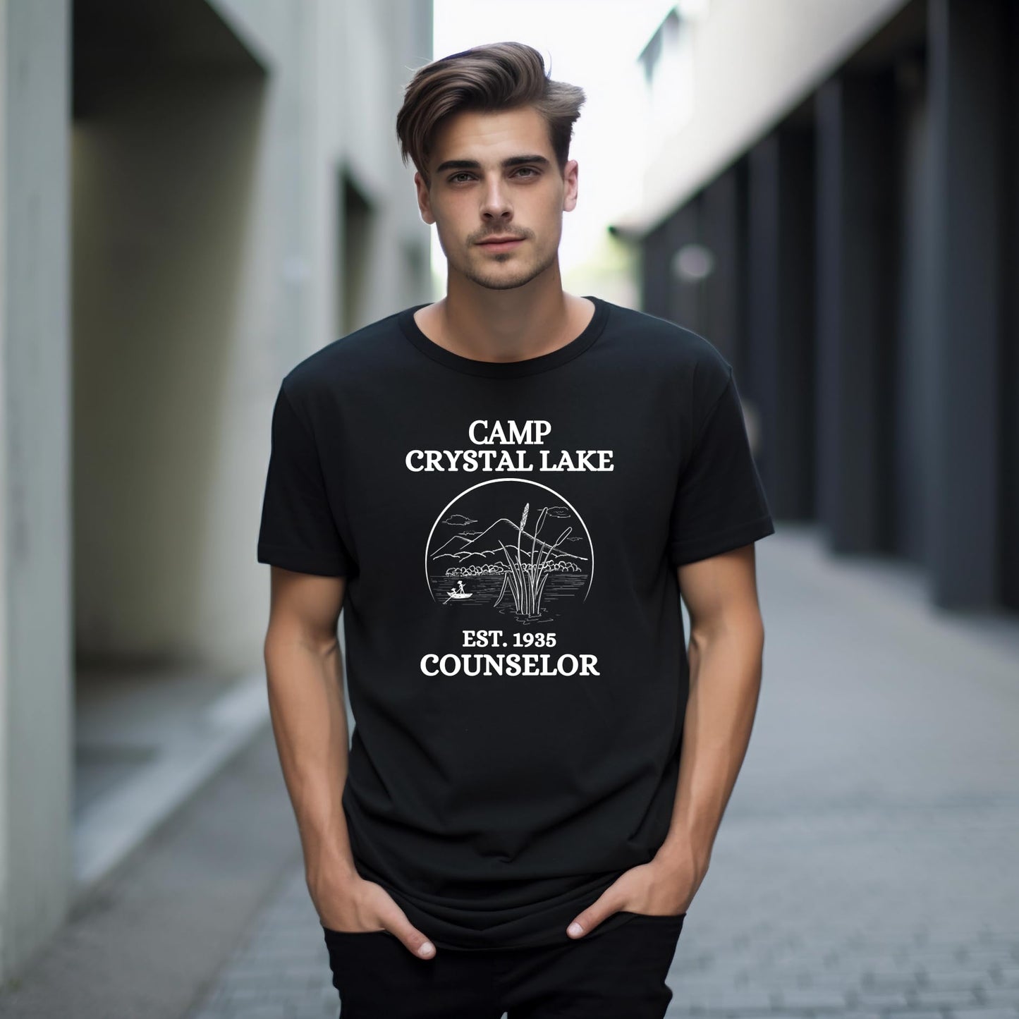 Camp Crystal Lake Funny Printed Black Adults Unisex Men Women Summer Winter Cotton Crew Neck Casual T-Shirt - Top Tee