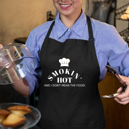 Be Buz Smokin Hot and I Dont Mean the Food Aprons for men Funny Printed Apron Gift for Her Chef Apron Kitchen Apron BBQ Apron Gift Baking Apron Father Day Gift