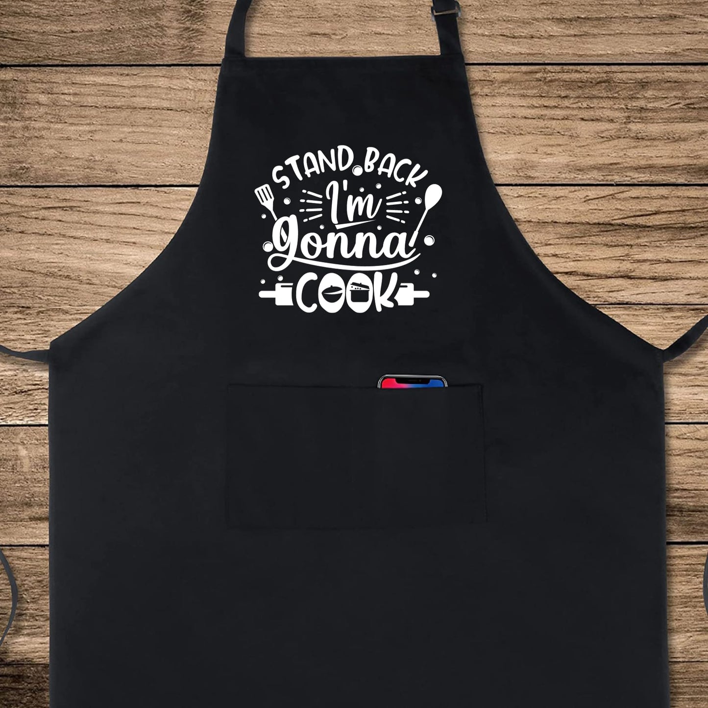 Stand Back I'm Gonna Cook Funny Aprons for men Printed Apron Gift for Her Chef Apron Kitchen Apron BBQ Apron Gift Baking Apron Father Day Gift
